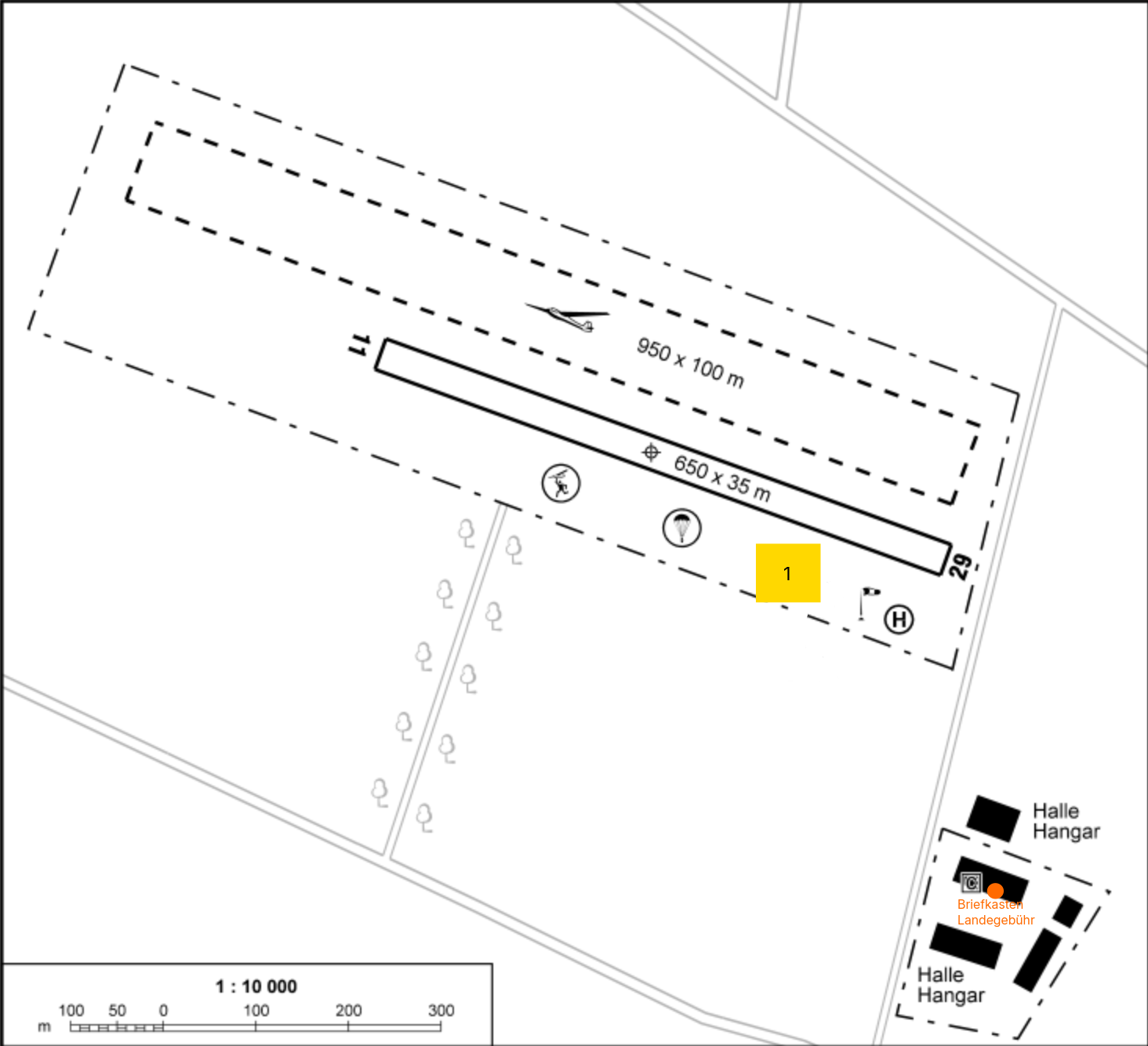 Objektplan Flugplatz EDOL Oschersleben